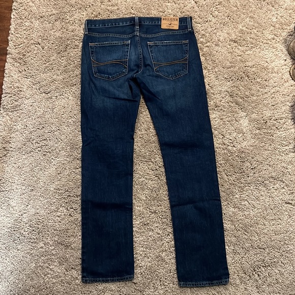 Hollister Slim Straight Dark Wash Mens Jeans - Picture 2 of 5